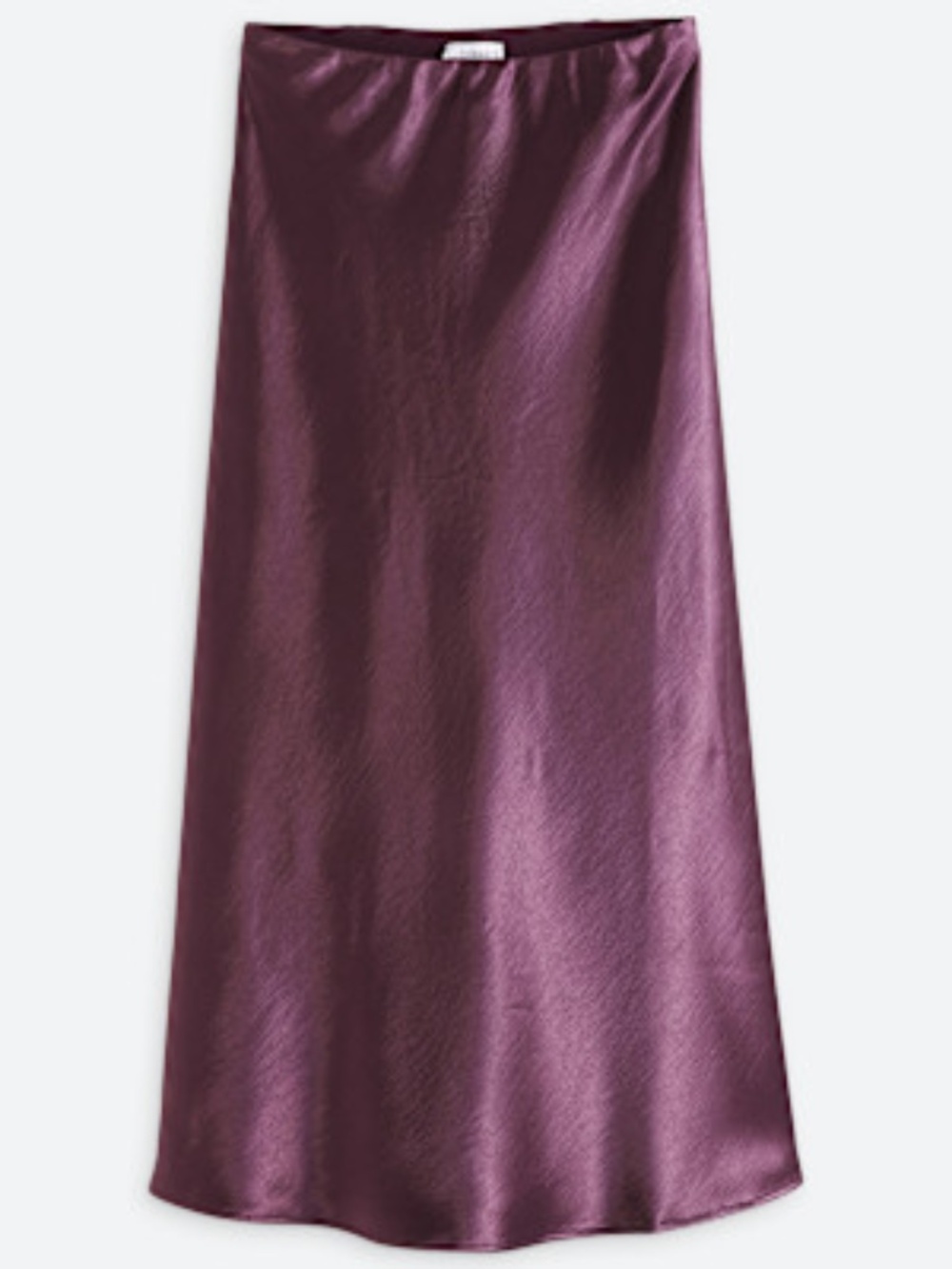 Wine-Purple Bias-Cut Maxi Skirt